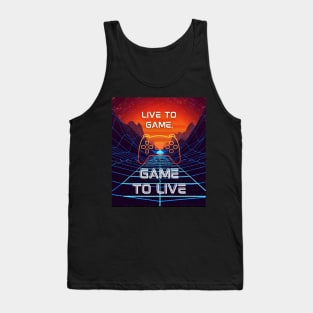 Live To Game Game To Live Gaming Tank Top